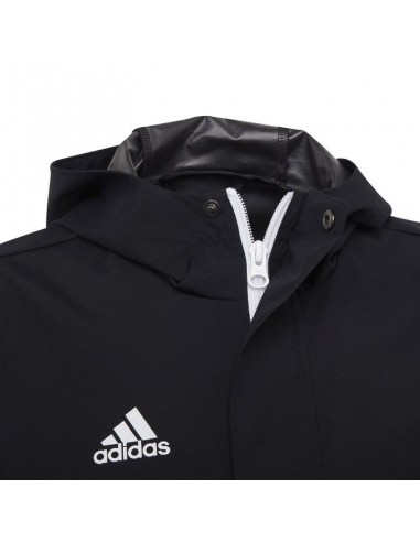 Adidas Παιδικό Αθλητικό Μπουφάν Κοντό με Κουκούλα Μαύρο IK4014