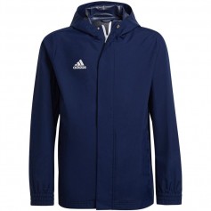 Adidas Παιδικό Αθλητικό Μπουφάν Κοντό με Κουκούλα Navy Μπλε Entrada 22 IK4012