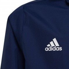 Adidas Παιδικό Αθλητικό Μπουφάν Κοντό με Κουκούλα Navy Μπλε Entrada 22 IK4012