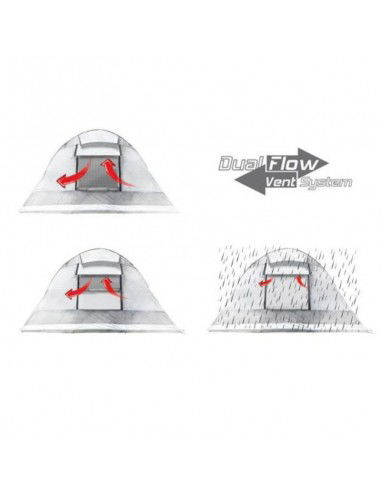High Peak Santiago 5.0 Χειμερινή Σκηνή Camping Igloo Γκρι για 5 Άτομα 430x290x200εκ. 11802