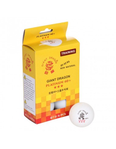 SMJ Sport Giant Dragon Platinum 8333 Μπαλάκια Ping Pong 3-Star 6τμχ