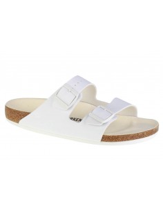 Birkenstock Arizona Birko-Flor Γυναικεία Σανδάλια σε Λευκό Χρώμα 1019061