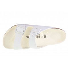 Birkenstock Arizona Birko-Flor Γυναικεία Σανδάλια σε Λευκό Χρώμα 1019061