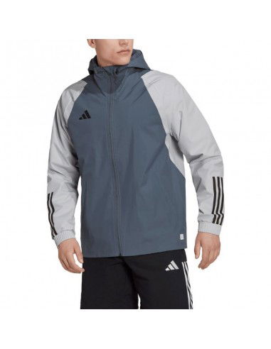 Adidas Tiro 23 Competition Αθλητικό Ανδρικό Μπουφάν Γκρι HU1320
