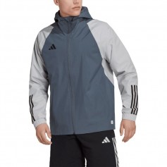 Adidas Tiro 23 Competition Αθλητικό Ανδρικό Μπουφάν Γκρι HU1320