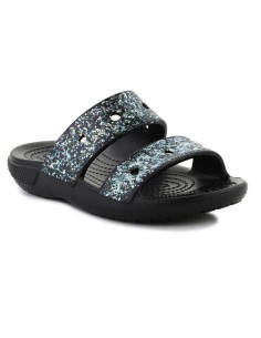 Crocs Παιδικά Ανατομικά Παπουτσάκια Θαλάσσης Glitter 207788-0C4 Μαύρα
