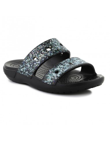 Crocs Παιδικά Ανατομικά Παπουτσάκια Θαλάσσης Glitter 207788-0C4 Μαύρα