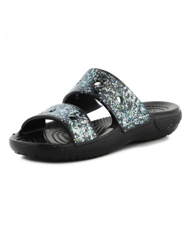 Crocs Παιδικά Ανατομικά Παπουτσάκια Θαλάσσης Glitter 207788-0C4 Μαύρα
