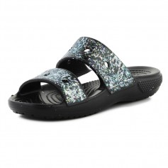 Crocs Παιδικά Ανατομικά Παπουτσάκια Θαλάσσης Glitter 207788-0C4 Μαύρα