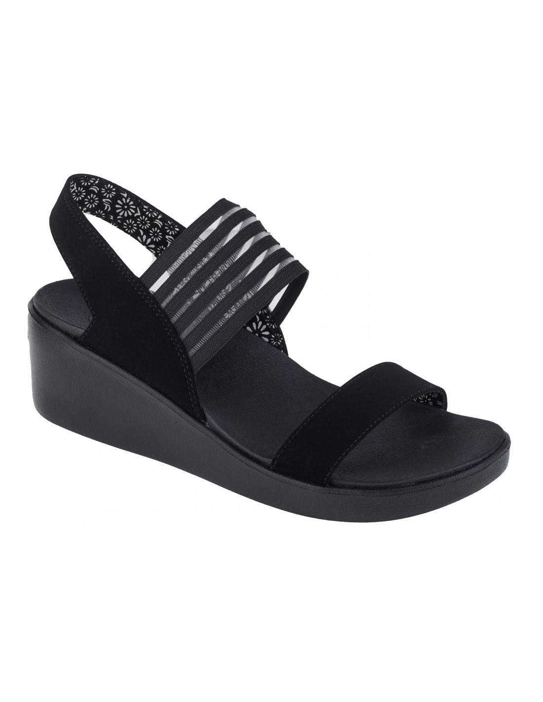 Skechers Καλοκαιρινές Γυναικείες Πλατφόρμες Μαύρες 119340-BBK