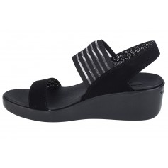 Skechers Καλοκαιρινές Γυναικείες Πλατφόρμες Μαύρες 119340-BBK