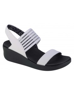 Skechers Καλοκαιρινές Γυναικείες Πλατφόρμες Λευκές 119340-WHT