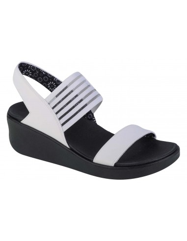 Skechers Καλοκαιρινές Γυναικείες Πλατφόρμες Λευκές 119340-WHT
