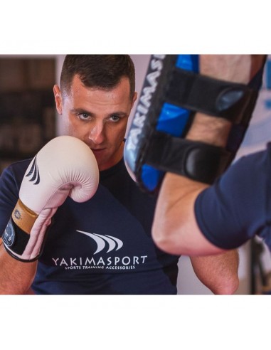 Yakimasport Lion 100342 Γάντια Πυγμαχίας από Συνθετικό Δέρμα για Αγώνα Λευκά