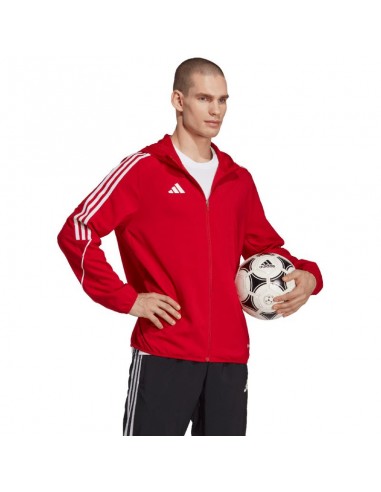 Adidas Tiro 23 League Ανδρική Φούτερ Ζακέτα με Κουκούλα και Τσέπες Κόκκινη IA1618