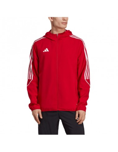 Adidas Tiro 23 League Ανδρική Φούτερ Ζακέτα με Κουκούλα και Τσέπες Κόκκινη IA1618