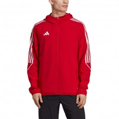 Adidas Tiro 23 League Ανδρική Φούτερ Ζακέτα με Κουκούλα και Τσέπες Κόκκινη IA1618