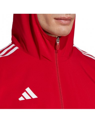 Adidas Tiro 23 League Ανδρική Φούτερ Ζακέτα με Κουκούλα και Τσέπες Κόκκινη IA1618