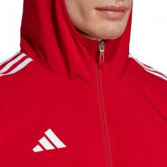 Adidas Tiro 23 League Ανδρική Φούτερ Ζακέτα με Κουκούλα και Τσέπες Κόκκινη IA1618