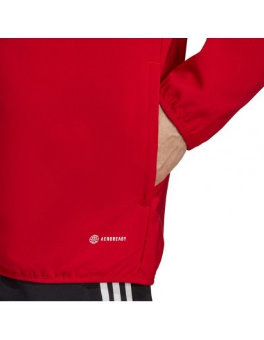 Adidas Tiro 23 League Ανδρική Φούτερ Ζακέτα με Κουκούλα και Τσέπες Κόκκινη IA1618
