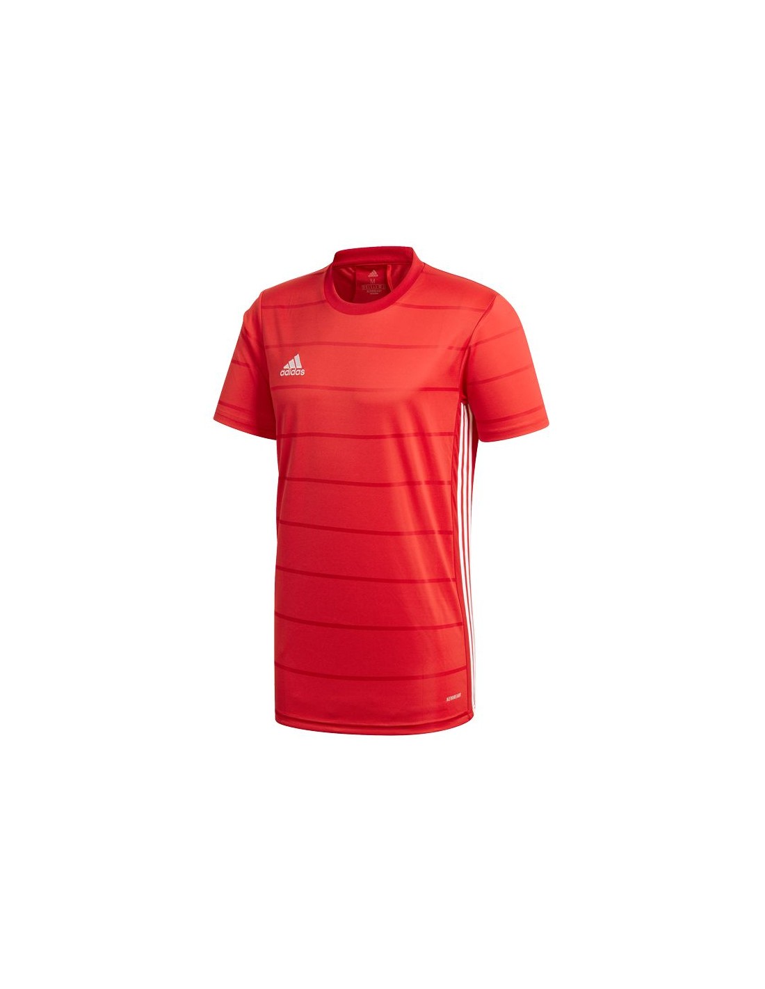 Adidas Campeon 21 Αθλητικό Ανδρικό T-shirt Κόκκινο με Ρίγες FT6763