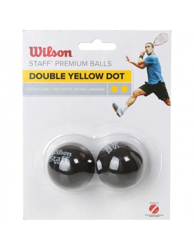 Wilson Wilson Staff Squash Double Yellow Dot 2 Pack Ball WRT617600