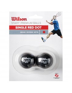 Wilson Staff Squash Red Dot 2 Pack Ball WRT617700