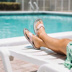 Gumbies Islanders Gecko Σαγιονάρες σε Ροζ Χρώμα