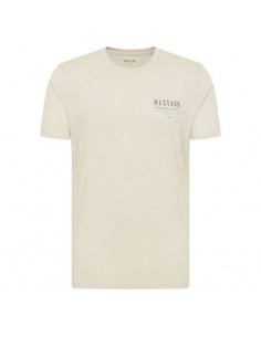 Mustang Ανδρικό T-shirt Κοντομάνικο Μπεζ 1013523 2081
