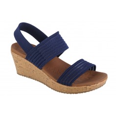 Skechers Καλοκαιρινές Γυναικείες Πλατφόρμες Navy Μπλε 119571-NVY