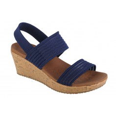 Skechers Καλοκαιρινές Γυναικείες Πλατφόρμες Navy Μπλε 119571-NVY