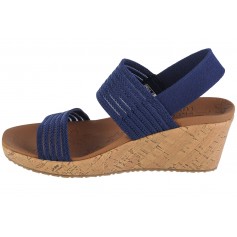 Skechers Καλοκαιρινές Γυναικείες Πλατφόρμες Navy Μπλε 119571-NVY