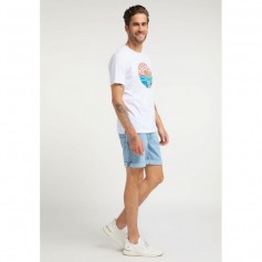 Mustang Ανδρικό T-shirt Κοντομάνικο Λευκό 1009534 2045