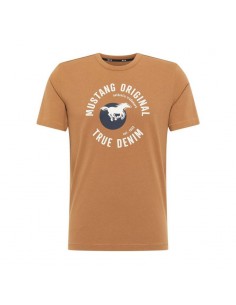 Mustang Ανδρικό T-shirt Κοντομάνικο Μπεζ 10121473299