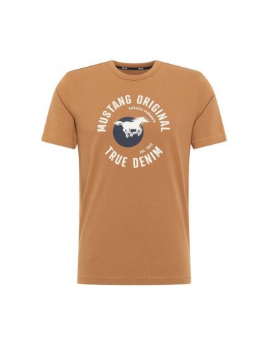 Mustang Ανδρικό T-shirt Κοντομάνικο Μπεζ 10121473299