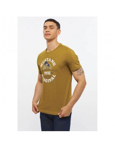 Mustang Ανδρικό T-shirt Κοντομάνικο Πράσινο 10125206370