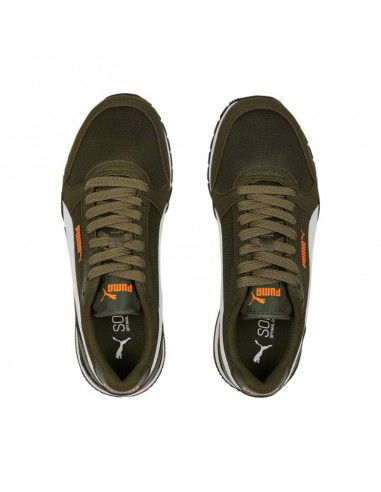 Puma Παιδικά Sneakers St Runner V3 Dark Olive / White / Orange 385510-15