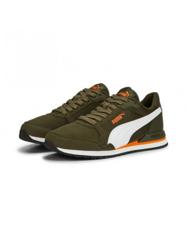 Puma Παιδικά Sneakers St Runner V3 Dark Olive / White / Orange 385510-15