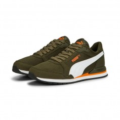 Puma Παιδικά Sneakers St Runner V3 Dark Olive / White / Orange 385510-15