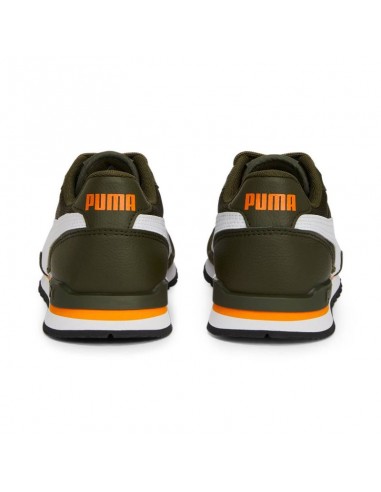 Puma Παιδικά Sneakers St Runner V3 Dark Olive / White / Orange 385510-15