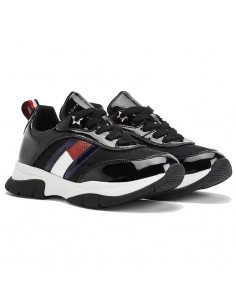Tommy Hilfiger Παιδικά Sneakers Ανατομικά για Κορίτσι Μαύρα T3A4-31179-1022999