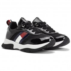 Tommy Hilfiger Παιδικά Sneakers Ανατομικά για Κορίτσι Μαύρα T3A4-31179-1022999