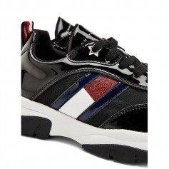Tommy Hilfiger Παιδικά Sneakers Ανατομικά για Κορίτσι Μαύρα T3A4-31179-1022999