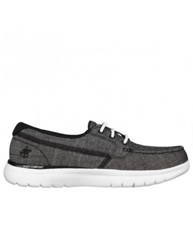 Skechers Γυναικεία Boat Shoes σε Γκρι Χρώμα 136453-BKW