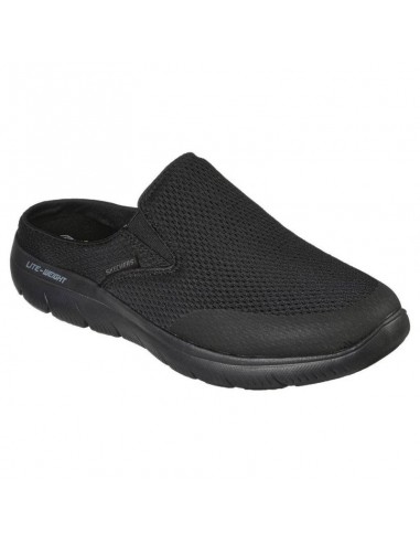Skechers Χειμερινές Ανδρικές Παντόφλες Μαύρες 232296-BBK