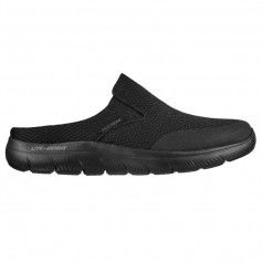 Skechers Χειμερινές Ανδρικές Παντόφλες Μαύρες 232296-BBK