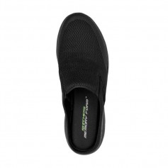 Skechers Χειμερινές Ανδρικές Παντόφλες Μαύρες 232296-BBK