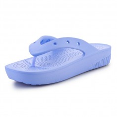 Crocs Classic Σαγιονάρες με Πλατφόρμα σε Μωβ Χρώμα 207714-5Q6