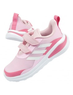 Adidas Αθλητικά Παιδικά Παπούτσια Running FortaRun Jr GV7857 με Σκρατς Clear Pink / Cloud White / Rose Tone