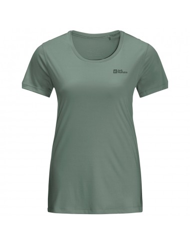 Jack Wolfskin Γυναικεία Αθλητική Μπλούζα Κοντομάνικη Πράσινη 1807122-4151